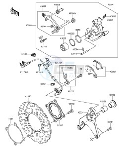 Z1000SX ZX1000LFF FR GB XX (EU ME A(FRICA) drawing Rear Brake