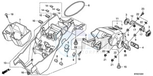 VTR2509 Australia - (U / MK) drawing REAR FENDER (VTR250-U)