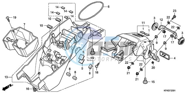 REAR FENDER (VTR250-U)