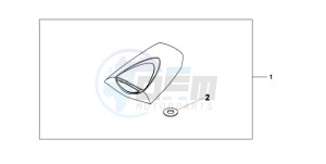 CBR600RAA BR / ABS - (BR / ABS) drawing SEAT COWL*NHA66P*