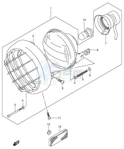 LT-F500F (E3-E28) drawing HEADLAMP (MODEL Y K1 K2)