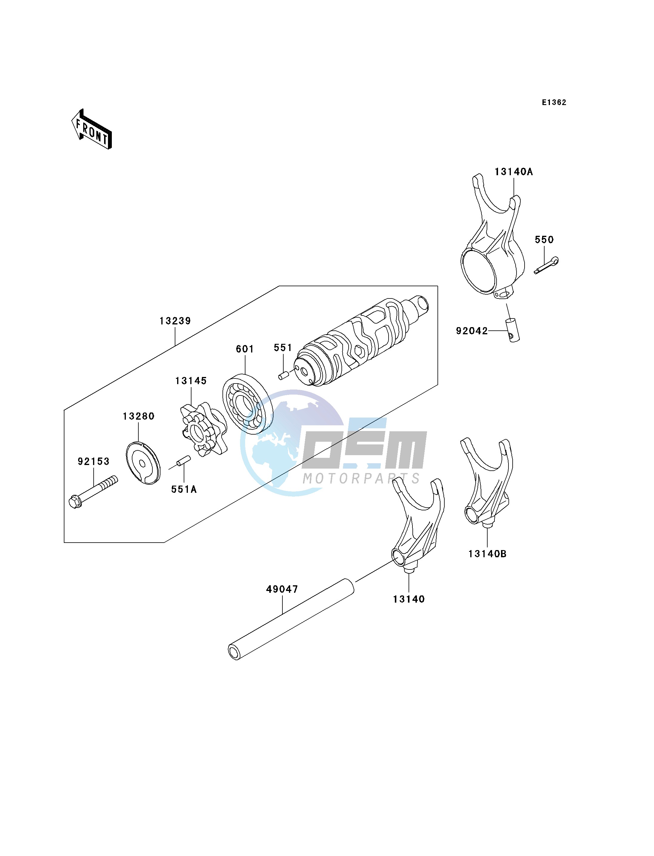 GEAR CHANGE DRUM_SHIFT FORK-- S- -