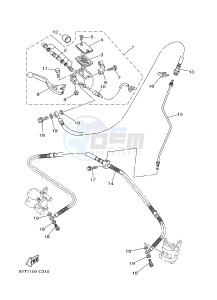 YFM350 YFM35RB RAPTOR 350 (1BS8 1BS7) drawing FRONT MASTER CYLINDER