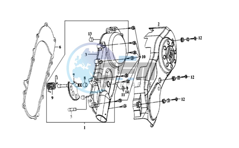 CRANKCASE COVER LEFT