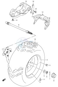 LT-A500F (E3-E28) drawing LEFT REAR WHEEL (MODEL K1)