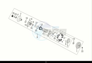 JET 14 50 (XC05W2-EU) (E5) (M1) drawing DRIVEN PULLEY ASSY