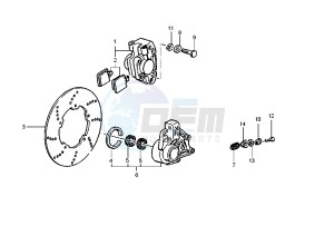 LX 2T 50 drawing Front brake caliper