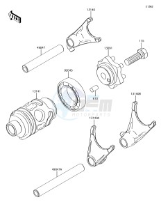 KX85-II KX85DJF EU drawing Gear Change Drum/Shift Fork(s)