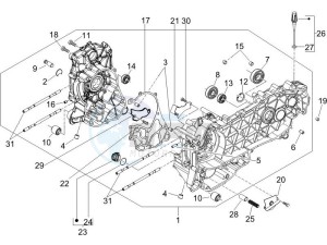 LX 125 4T E3 UK drawing Crankcase