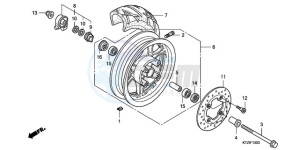 PES125R9 Europe Direct - (ED / STC) drawing FRONT WHEEL