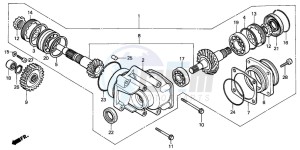 TRX350 FOURTRAX drawing SIDE GEAR CASE