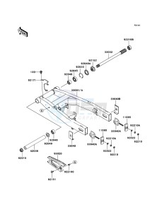 Z750_ABS ZR750M7F GB XX (EU ME A(FRICA) drawing Swingarm