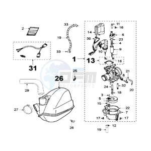 LUDIX 10 SP BLASTER drawing CARBURETTOR