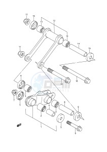 TS200R (E28) drawing REAR CHSHION LEVER