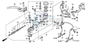 CBR1000RA9 France - (F / ABS CMF MME) drawing FR. BRAKE MASTER CYLINDER (CBR1000RA)