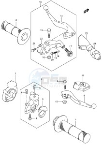 RM125 (E3-E28) drawing HANDLE LEVER (MODEL K4 K5 K6)