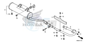 TRX250TEE FOURTRAX RECON ES Europe Direct - (ED) drawing MUFFLER