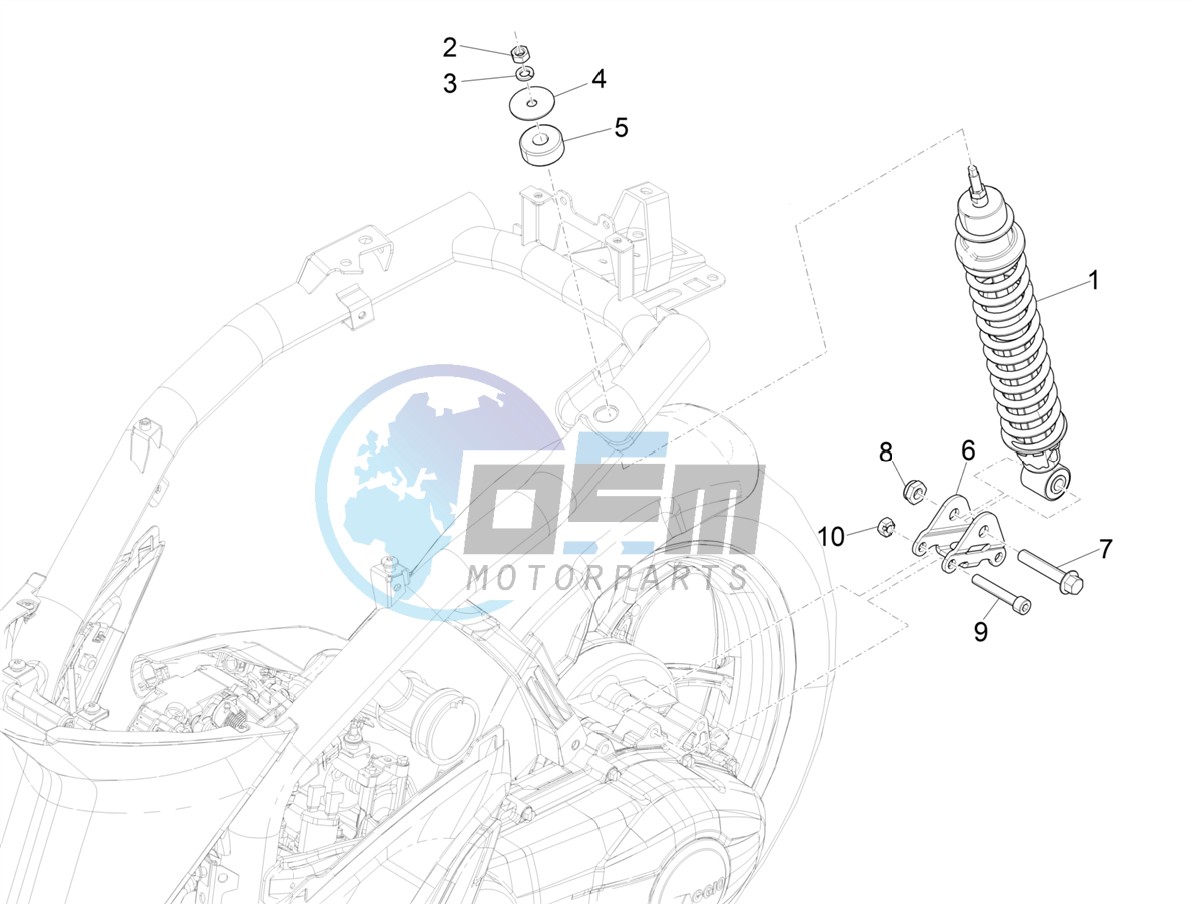 Rear suspension - Shock absorber/s