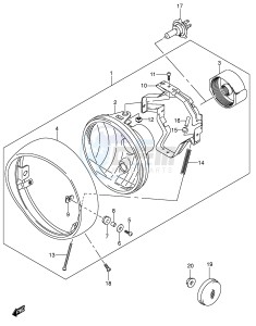 VL800 (E2) VOLUSIA drawing HEADLAMP ASSY (MODEL K5 E24)