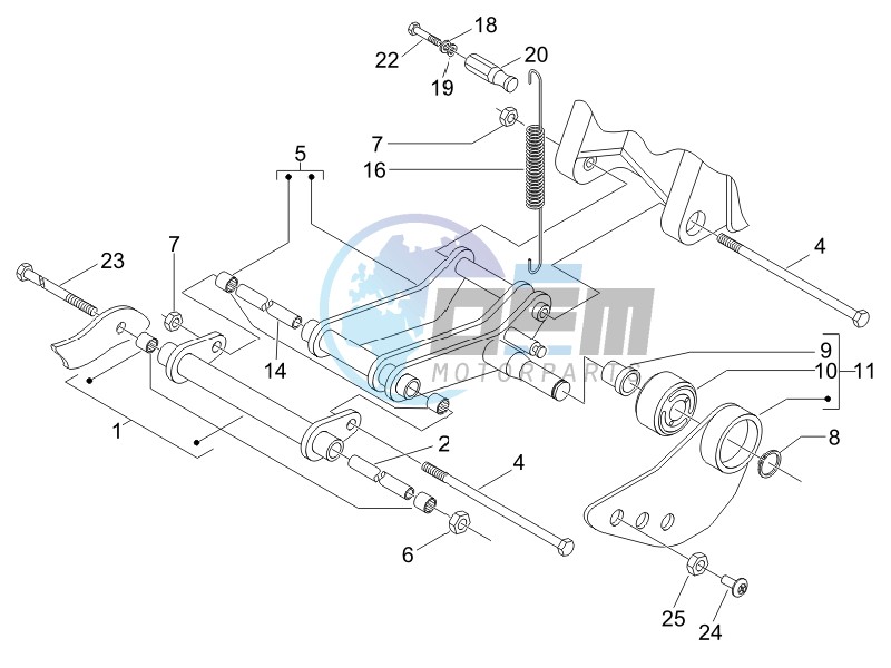 Swinging arm