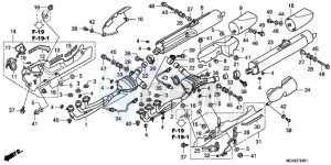 GL1800A SI - (SI) drawing EXHAUST MUFFLER (EXCEPT G L1800-BR)