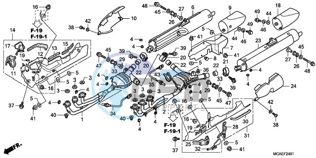 EXHAUST MUFFLER (EXCEPT G L1800-BR)