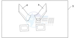 NT700VAA France - (F / ABS) drawing KNEE PAD SET