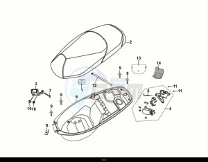 SYMPHONY CARGO 125 (AY12WA-EU) (E5) (M1) drawing SEAT - REAR GRIP