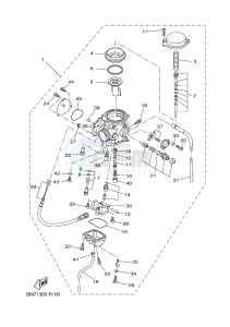 YFM450FWA GRIZZLY 450 IRS (BM81) drawing CARBURETOR