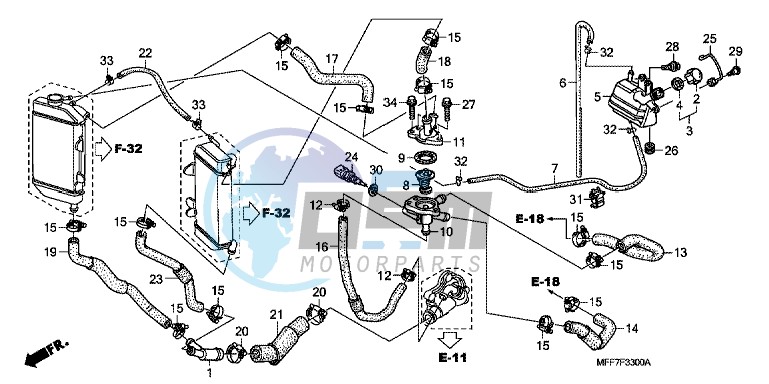 WATER HOSE/ THERMOSTAT