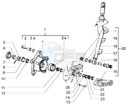 Zip 50 SP drawing Steering column - disc brake