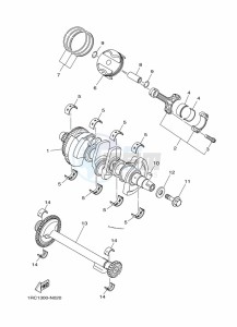 XSR900 MTM850 (BAED) drawing CRANKSHAFT & PISTON