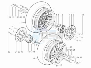 MP3 125 yourban erl drawing Front wheel