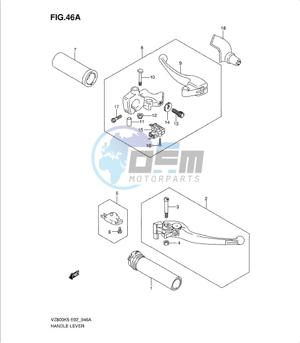 HANDLE LEVER (MODEL K7/K8/K9)