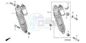 CB13009 BR / CO MME - (BR / CO MME) drawing REAR CUSHION