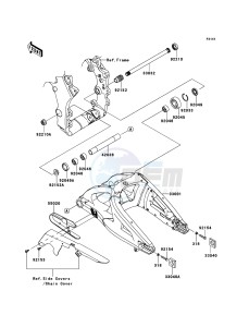 NINJA_ZX-10R ZX1000JDF FR XX (EU ME A(FRICA) drawing Swingarm