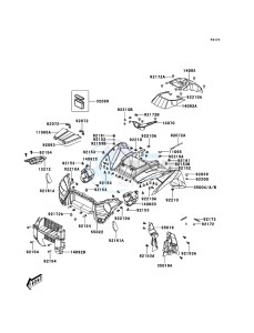 KVF300 KVF300CDF EU drawing Front Fender(s)