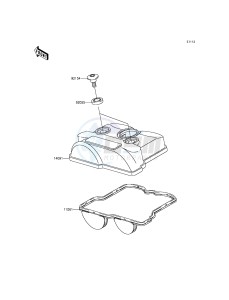 KX250F KX250ZFF EU drawing Cylinder Head Cover