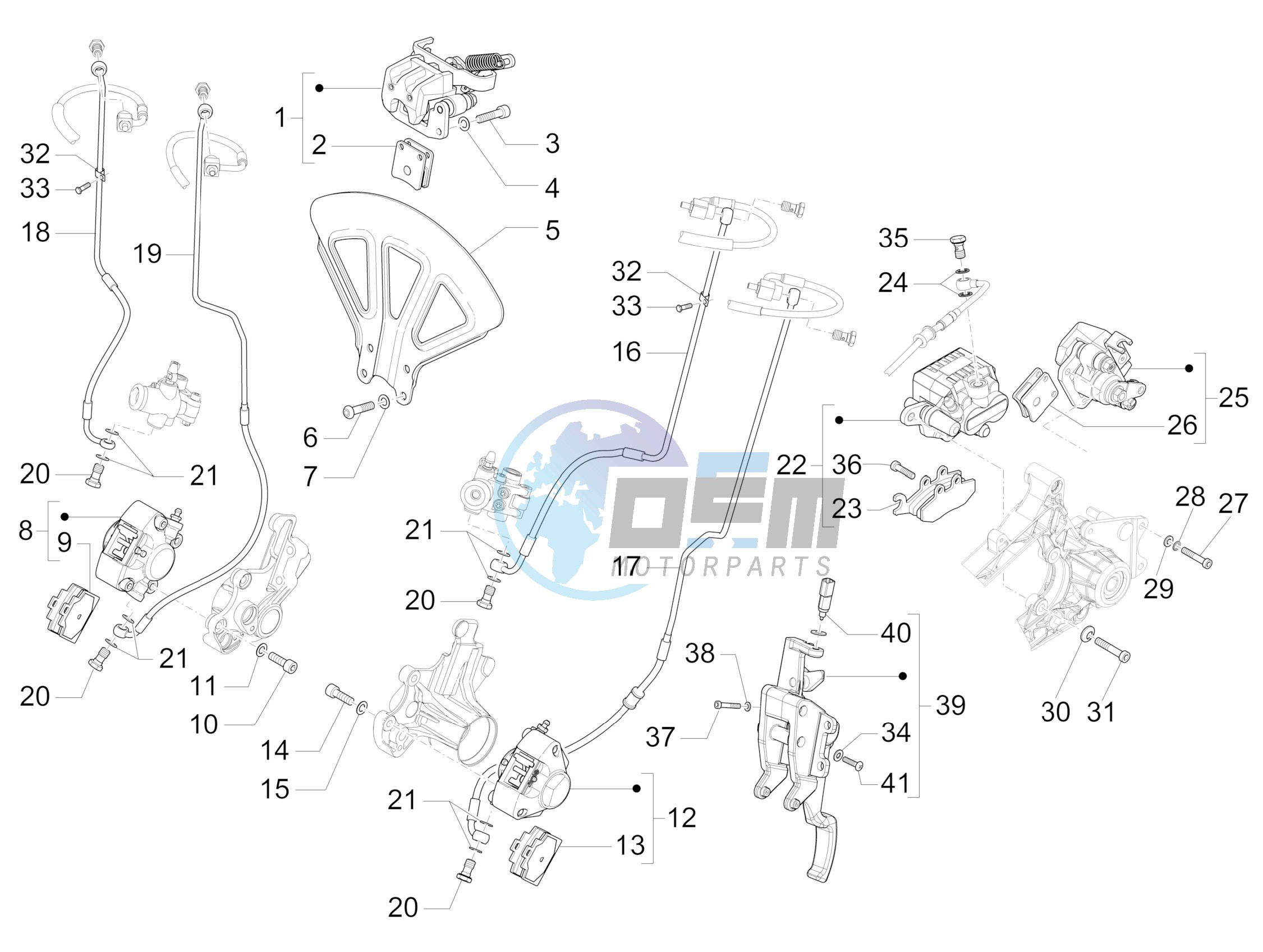 Brakes pipes - Calipers (ABS)