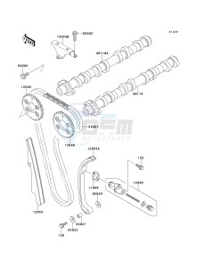 ZX 1100 E [GPZ 1100] (E1-E3) [GPZ 1100] drawing CAMSHAFT-- S- -_TENSIONER