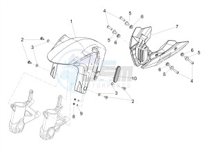 SHIVER 900 E4 ABS NAVI (EMEA) drawing Front mudguard-Pillar