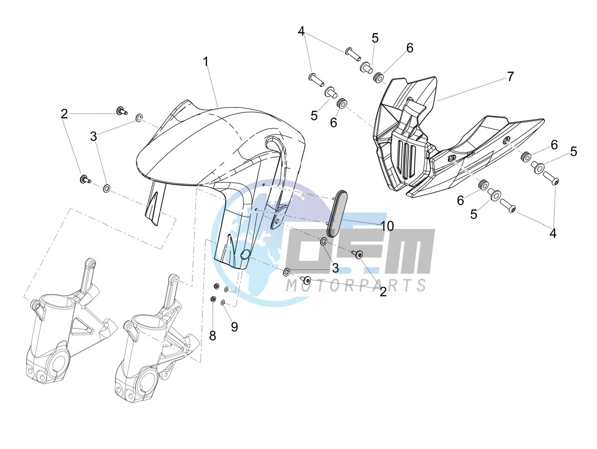 Front mudguard-Pillar