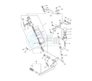 XJ6-S DIVERSION 600 drawing REAR MASTER CYLINDER