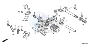 CRF450RG CRF450R Europe Direct - (ED) drawing GEARSHIFT DRUM