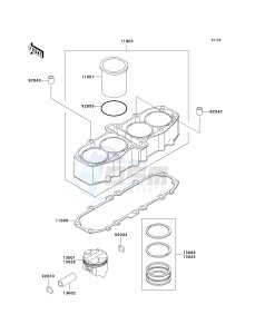 ZX 600E [ZX-6 NINJA ZZR 600] (E10-E13 E13 CAN ONLY) ZZR 600 drawing CYLINDER_PISTON-- S- -