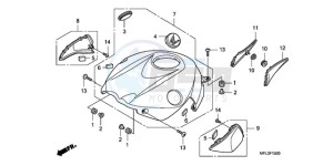 CBR1000RR9 France - (F / MK) drawing TOP SHELTER