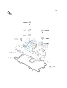 KSF 250 A [MOJAVE 250] (A10-A14) [MOJAVE 250] drawing CYLINDER HEAD COVER