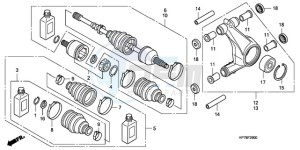 TRX420FAA Australia - (U) drawing REAR KNUCKLE/REAR DRIVESH AFT