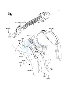 MULE_600 KAF400B9F EU drawing Front Fender(s)