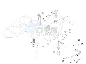 Liberty 125 4t Delivery e3 Single drawing Fuel tank